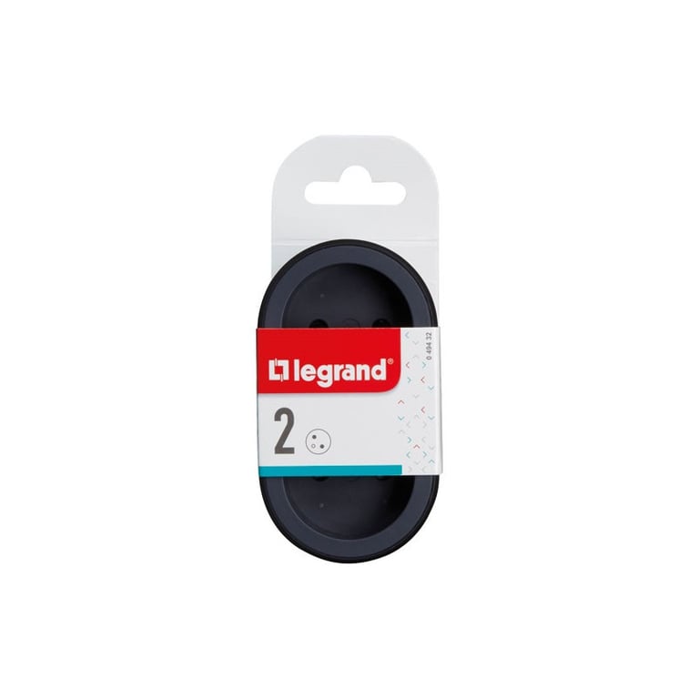 BIPLITE FB 2X2P+T STD FRONT. NOIR LEGRAND - 049432 - Neuf