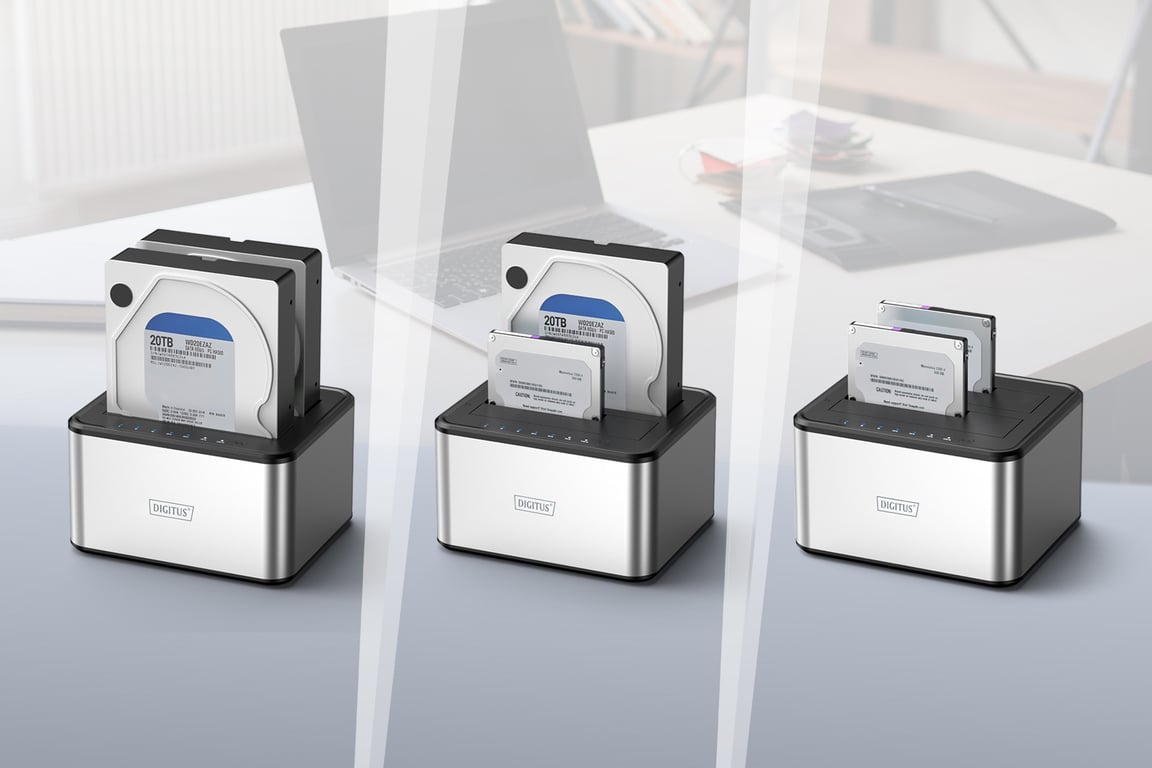 Digitus Station d'accueil USB 3.0 Dual SATA HDD 2 5 / 3 5 Neuf - vue 3