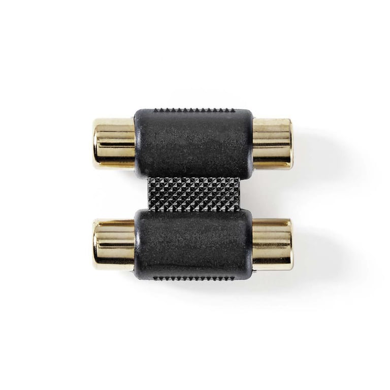 Adaptateur Audio Double RCA Femelle vers Double RCA Femelle / Or Neuf - vue 1