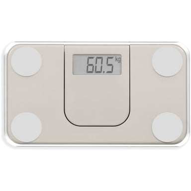 Mini bilancia elettronica - LIVOO - DOM532C - Max 180 kg - LCD - Vetro temperato - Accensione/spegnimento automatico - Crema