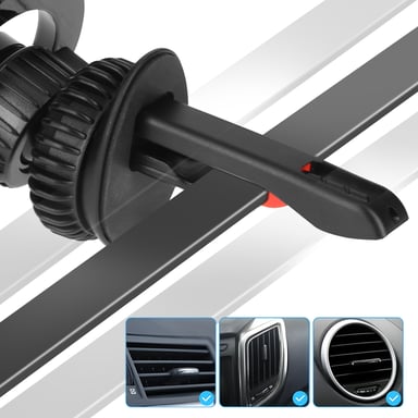 Support Voiture MagSafe Grille d'Aération Verrouillage Rotation Noir