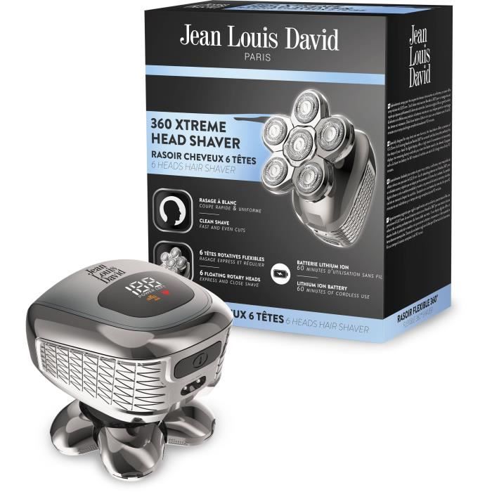 Rasoir cheveux JEAN LOUIS DAVID JLD 360 XTREME HEAD SHAVER 6 têtes rotatives Autonomie 60 min - vue 2