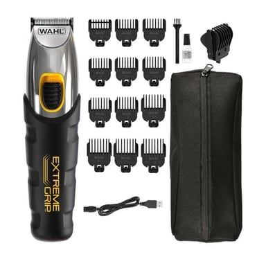 Wahl Extreme Grip Recortadora de Barba Negra/Acero Inoxidable