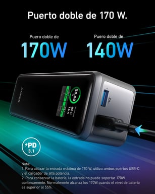 Anker Prime 27650 mAh Negro