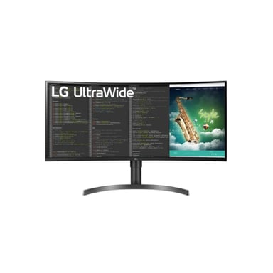 ECRAN LG 35'' incurvé 21:9 5ms UltraWide 3440x1440 300cd/m² 2xHDMI Displayport USB HPs FreeSync pied reglable en hauteur 35WN75CP-B