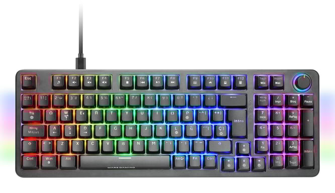 Mars Gaming MKPROBES teclado Juego USB QWERTY Español Negro