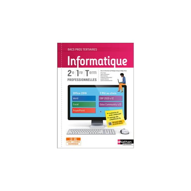 Informatique Bac Pro tertiaires 2de/1re/Tle Nathan Technique Livre + licence Solaire numérique étudiant 2021