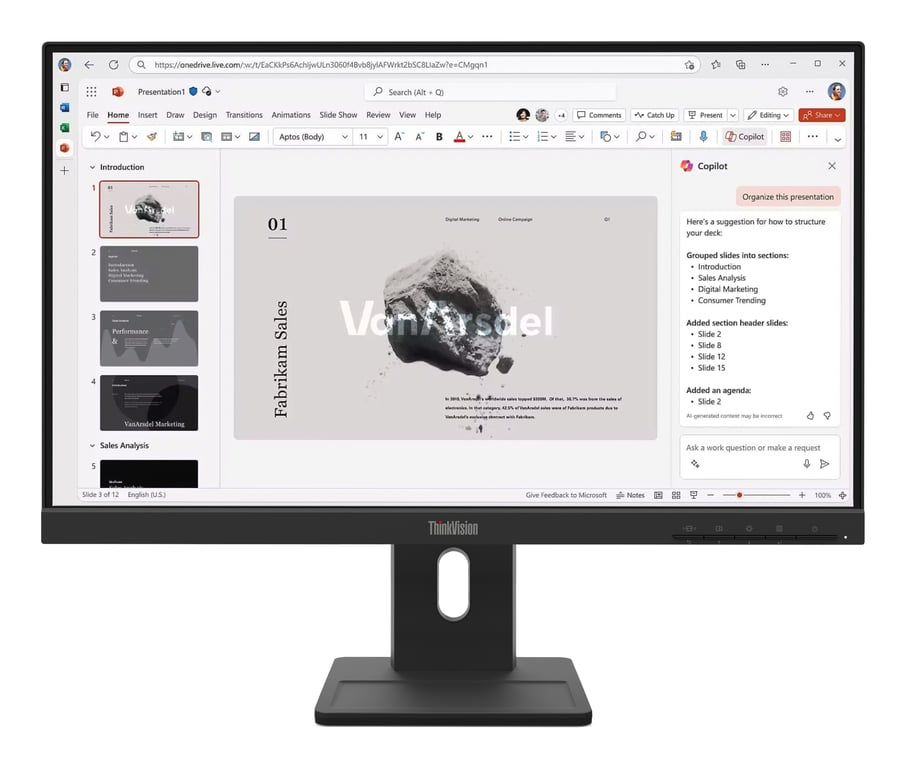 Lenovo THINKVISION E22 40 LCD ENTRY - vue 3