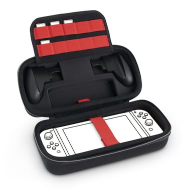 Switch Pack: funda de transporte + pantalla protectora + asas antideslizantes
