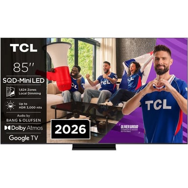 Téléviseur TCL 85C79L 85 Mini LED 4K Google TV SQD-Mini LED 3000 cd/m² 1624 zones Noir