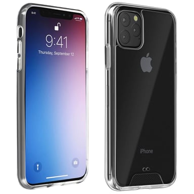 Coque iPhone 11 Pro Max Bi-matière Bumper Collection Cristal Transparent