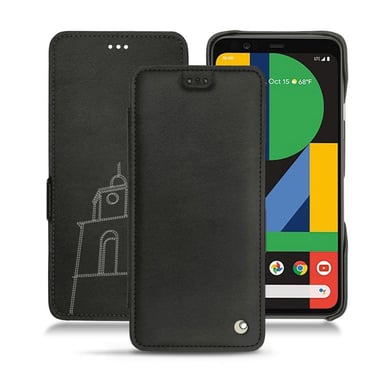 Housse cuir Google Pixel 4 XL -  - Noir - Cuir lisse premium