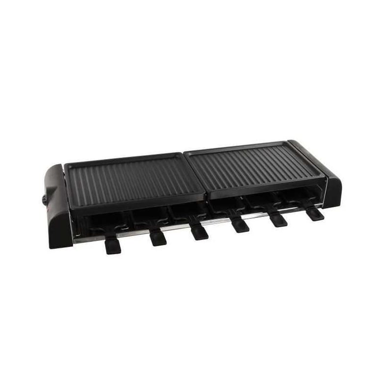 Appareil à raclette LIVOO DOC185 12 personnes 1800W surface 75 x 24 cm Noir - Neuf