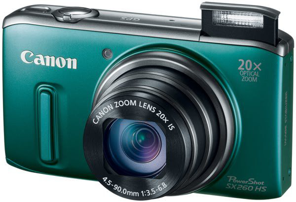 Canon Powershot Sx260 Hs 1/2.3 Appareil-Photo Compact 12,1 Mp Cmos 4000 X 3000 Pixels Vert - Très Bon État