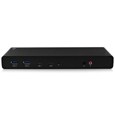 V7 Docking station USB-C universale con alimentazione, doppio display 4K, porta HDMI e Displaylink fino a 65W