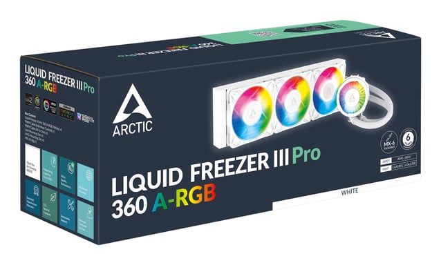 ARCTIC Liquid Freezer III Pro 360 A-RGB (White) Procesador Kit de refrigeración líquida 12 cm Blanco 1 pieza(s)