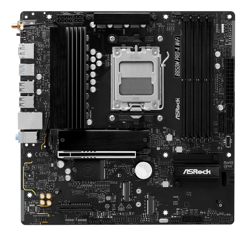 ASROCK Carte Mère B850M Pro A WiFi AMD AM5 Micro ATX Neuf - vue 3