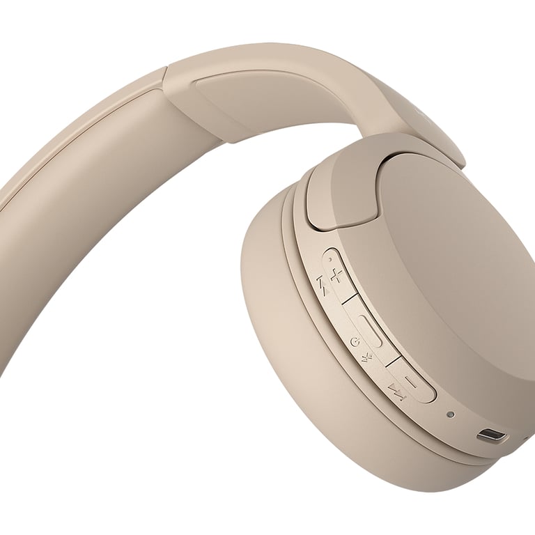 Auriculares inalámbricos Sony WH-CH520 Diadema para llamadas/música USB Tipo-C Bluetooth Soporte de carga Crema