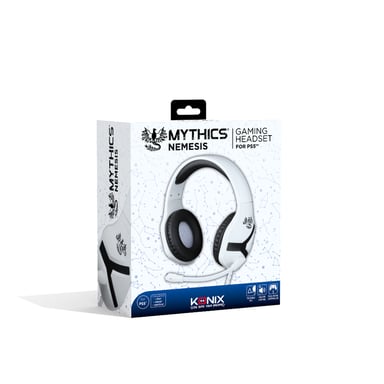 Konix Nemesis PS5 Auriculares con cable Diadema Play Negro, Blanco