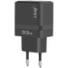 Chargeur Secteur USB-C 33W + USB 18W Charge Rapide Design Compact Noir