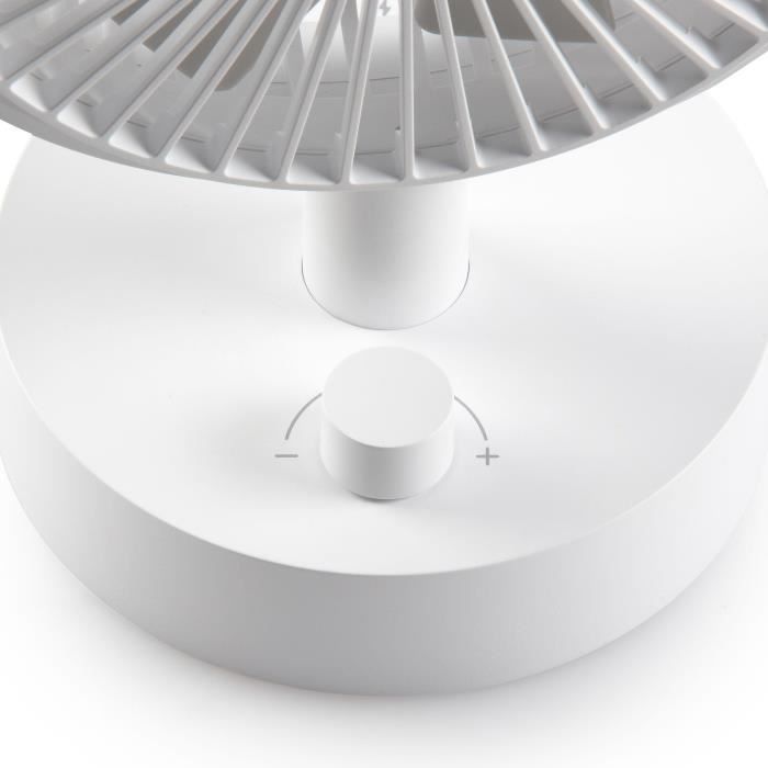 Ventilateur de table DOMO Li ion batt. 5V Rechargeable USB Diamètre 15 cm 10 vitesses - vue 4