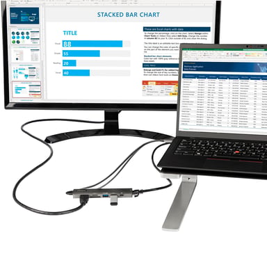 StarTech.com - DKT30CHSDPD1 - Adaptador multipuerto USB-C, USB-C a HDMI 2.0 4K 60Hz, 100W PD Passthrough