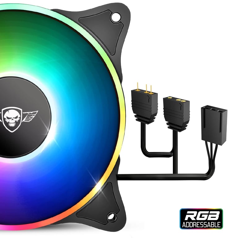 Spirit Of Gamer Ventilateur de boitier AirForce Circle RGB 12cm Neuf - vue 2