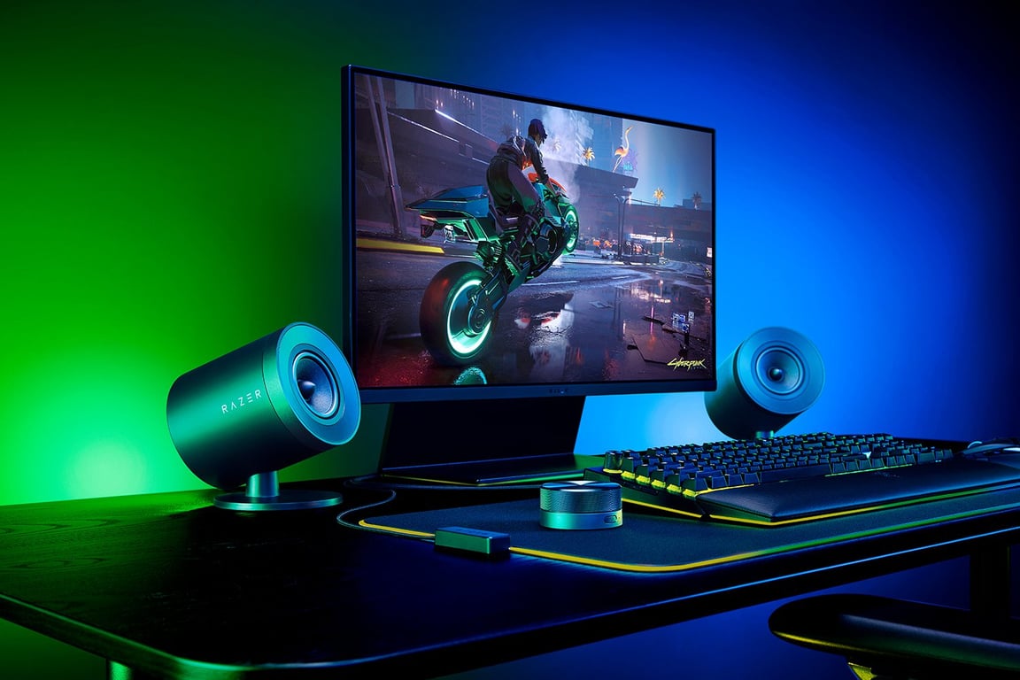 Enceinte PC Gaming Razer NOMMO V2 Pro - vue 3