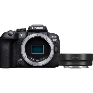 Canon EOS R10 + RF-S 18-45mm F4.5-6.3 IS STM MILC 24,2 MP CMOS 6000 x 4000 Pixeles Negro
