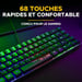 Combo gaming 2-en-1 THE G-LAB Hydrogen Clavier AZERTY filaire semi-mécanique + Souris 7200 DPI RGB Noir