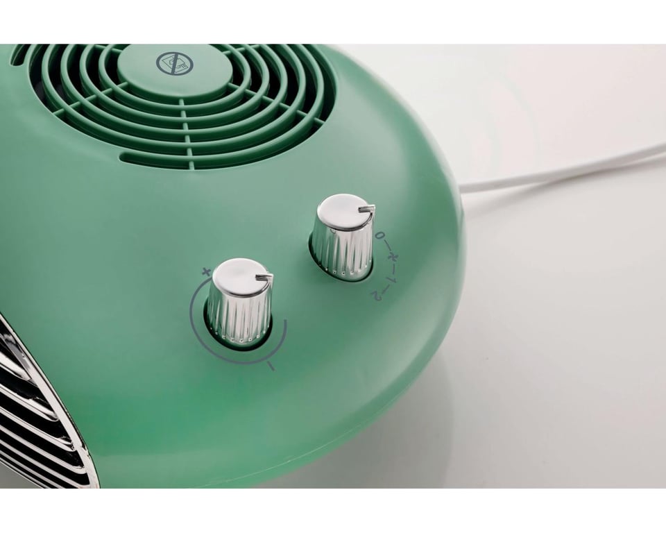 Ariete Vintage 8211/04 Intérieure Chrome, Vert 2000 W Chauffage de ventilateur électrique - Neuf