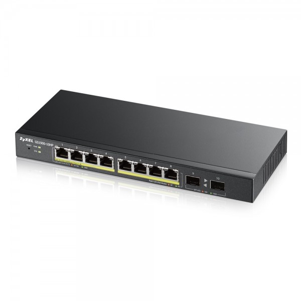 Zyxel GS1900 8HP v3 PoE Géré L2 Gigabit Ethernet 101001000 Connexion Ethernet supportant 'alimentation via ce port PoE Neuf