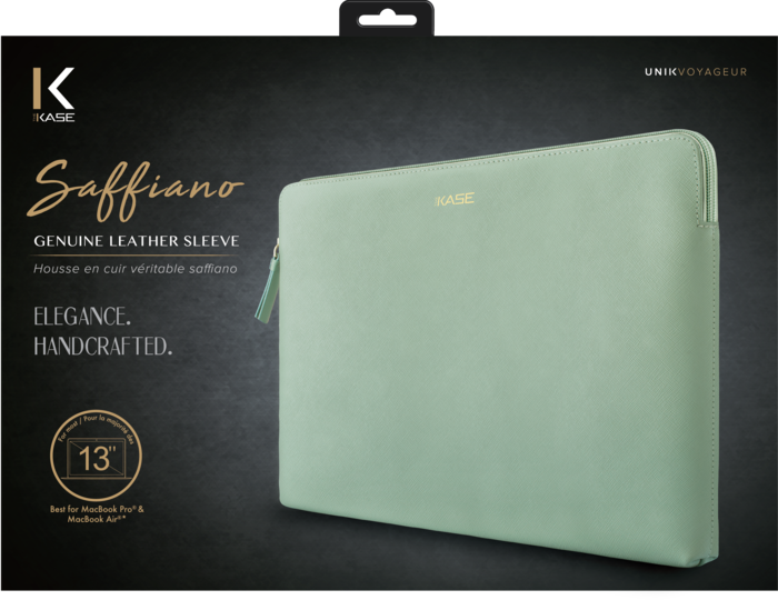 Housse en cuir véritable Saffiano pour MacBook Pro Retina