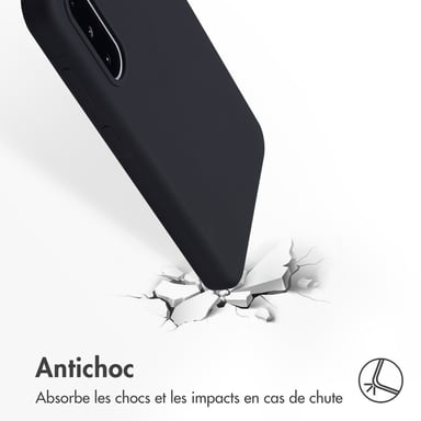 Accezz Coque Liquid Silicone pour Samsung Galaxy A36 / A56 - Noir