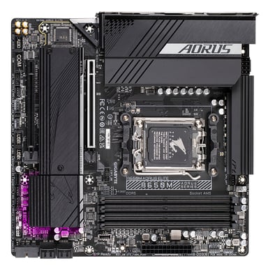 GIGABYTE B650M AORUS ELITE Carte mère - Compatible avec les processeurs AMD Ryzen 9000, VRM 12+2+2 phases, jusqu'à 8000 MHz DDR5, 1xPCIe 5.0 + 1xPCIe 4.0 M.2, LAN 2.5GbE, USB 3.2 Gen 2x2
