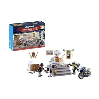 PLAYMOBIL 71347 Calendrier de l'Avent - Police- - La magie de Noël - 24 cases a ouvrir- pour attendre Noël