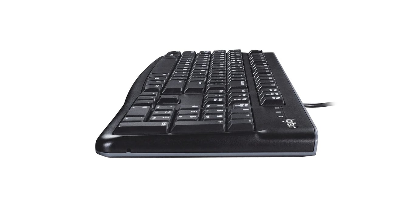 Logitech K120 Corded Keyboard teclado USB ratón incluido AZERTY Francés Negro