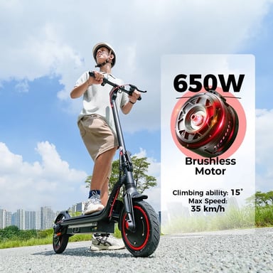 Scooter Eléctrico W7 | Motor 650W | Batería 42V 10.5Ah | Neumáticos de 8.5 Pulgadas| Velocidad Máx 35 km/h | Autonomía 35 km