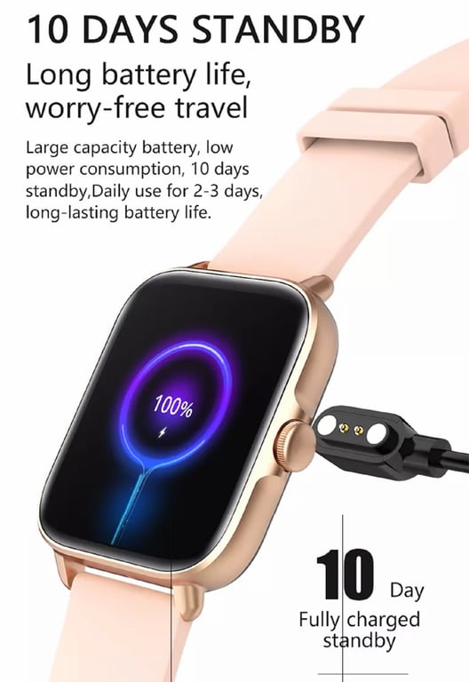 Montre connectée Karen Y22 écran HD 1 7 pouces appel Bluetooth 235 mAh IP67 Neuf - vue 2