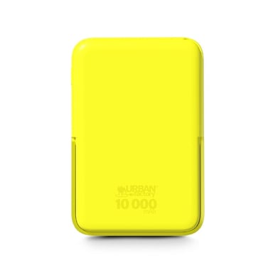 URBAN FACTORY MAGNEE Power Inalámbrico Magnético Universal Powerbank 10.000mAh Amarillo Neón