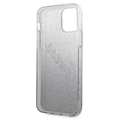 Custodia Guess per iPhone 12 Pro Max 6,7'' nero Glitter Gradient Script