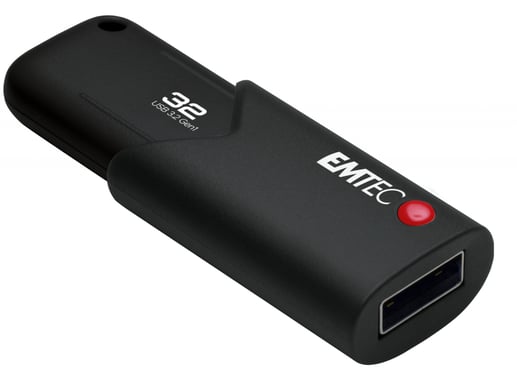 Emtec B120 Click Secure lecteur USB flash 32 Go USB Type-A 3.2 Gen 2 (3.1 Gen 2) Noir - Neuf