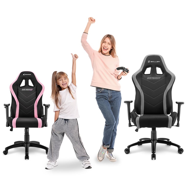 Sharkoon Skiller SGS2 Jr. Siège de jeu universel Siège rembourré Noir, Rose - Neuf