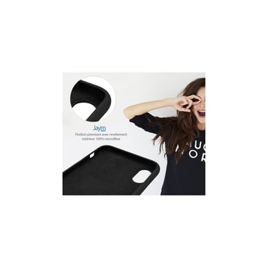 JAYM - Custodia in silicone nero premium per Apple iPhone 7 / 8 / SE 2020 - 100% silicone e microfibra - rinforzata e ultra morbida