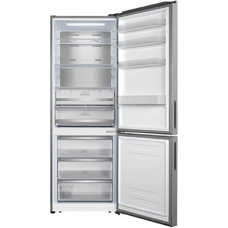 Cecotec Frigorífico Combi 2 Puertas Bolero CoolMarket Combi 495 Inox E. 495 Altura 200 cm y 70 cm Ancho Bajo Consumo Sistema Air Flow total No frost Cooling - vue 2
