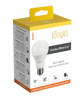 Lampadina connessa Antalya White - LED Wi-Fi + BT E27 Bianco