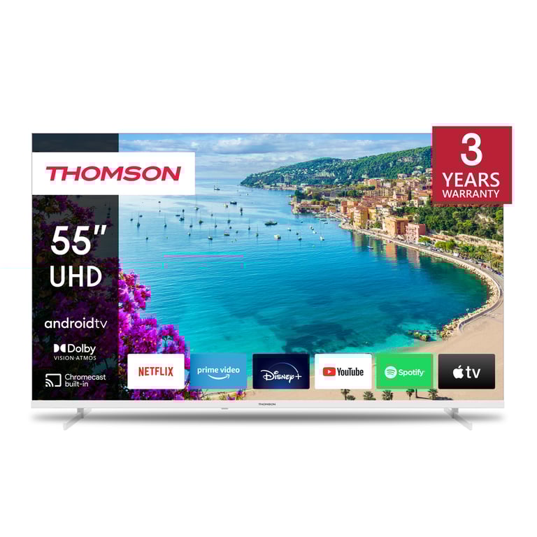 Thomson 55UA5S13W TV 139,7 cm (55 ) 4K Ultra HD Smart TV Wifi Blanc - Neuf