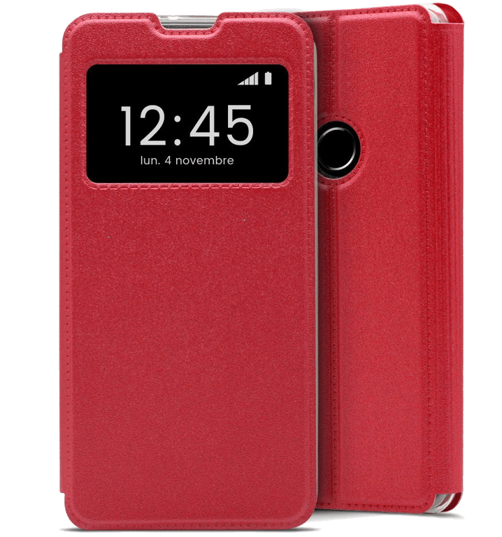 Etui Folio compatible Rouge Huawei P Smart Z