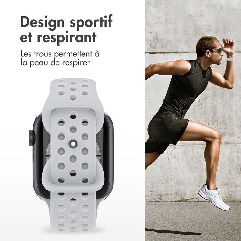 imoshion Bracelet sport? pour Apple Watch Series 1 á 9 / SE 384041 mm | Series 10 42 mm Taille / Pure Platinum & Neuf - vue 9