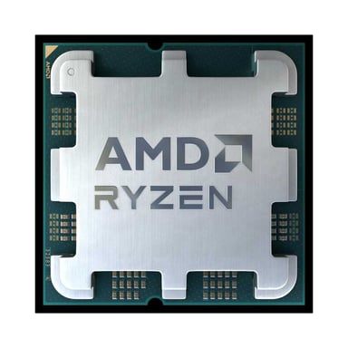 Processeur AMD Ryzen 5 7500F Tray Socket AM5 6 cœurs Heatspreader métal brossé Vert foncé